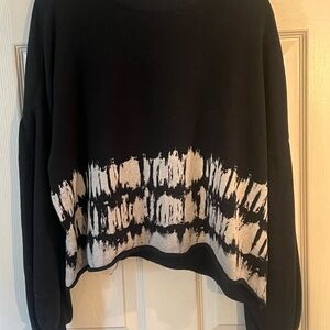 NWOT Z Supply Black and White Tie-Dye Sweatshirt
